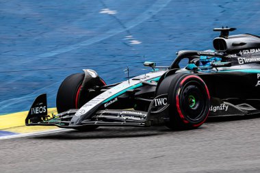  George Russell (GBR) - Mercedes-AMG PETRONAS F1 Takımı - Mercedes W16 - Mercedes E Performansı Formula 1 MSC Cruises Grande Premio de Sao Paulo 2025, Sao Paulo, Brasil, Autodromo Jose Carlos Pace 6-9 Kasım 2025 tarihleri arasında. 24 raundun 21. 