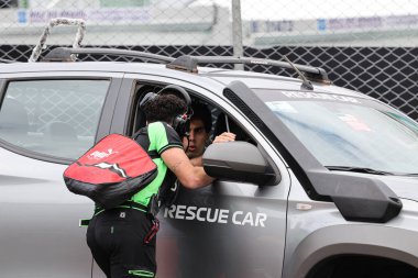 Gabriel Bortoleto (BRA) Formula 1 MSC Cruises So Paulo Grand Prix 2025 Autdromo Jos Carlos Pace, So Paulo, Brezilya 2025 FIA Formula 1 Dünya Şampiyonası 'nın 21. raundunun 21. raundunun öncesinde 