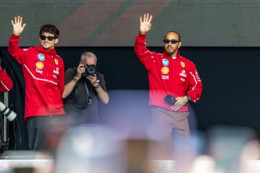 (L) Charles Leclerc (MON) - Scuderia Ferrari - Ferrari SF-25 - Ferrari (R) Lewis Hamilton (GBR) - Scuderia Ferrari - Ferrari SF-25 - Ferrari Formula 1 MSC Cruises Grande Premio de Sao Paulo 2025, Sao Paulo, Bra