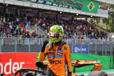  Lando Norris (GBR) - McLaren Formula 1 Takımı - McLaren MCL39 - Mercedes Formula 1 MSC Cruises Grande Premio de Sao Paulo 2025, Sao Paulo, Brasil, Autodromo Jose Carlos Pace 6-9 Kasım 2025 tarihleri arasında. 2025 FIA 'nın 21. Raundu