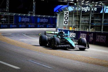 Lance Stroll (CAN) - Aston Martin Aramco F1 Takımı - Aston Martin AMR25 - Mercedes Formula 1 Heineken Las Vegas Grand Prix 2025 Las Vegas Strip Pisti 'nde 2025 FIA Formula 1 Dünya Şampiyonası' nın 22. turu öncesinde 