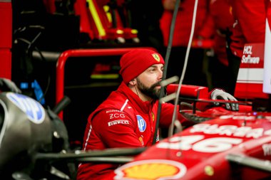 Scuderia Ferrari Formula 1 Heineken Las Vegas Grand Prix 2025, Las Vegas Strip Circuit, 2025 FIA Formula 1 Dünya Şampiyonası 'nın 22. Raundunun (20-23 Kasım 2025) önünde).    