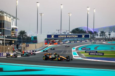 Lando Norris (GBR) - McLaren Formula 1 Takımı - McLaren MCL39 - Mercedes Formula 1 Etihad Havayolları Grand Prix 2025 Abu Dabi Marina Pisti, Abu Dabi, Birleşik Arap Emirlikleri, 24.