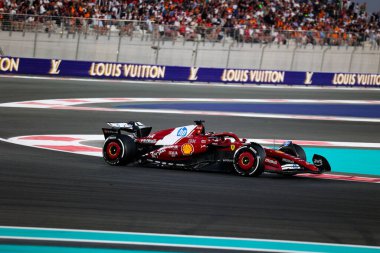 Charles Leclerc (MON) - Scuderia Ferrari - Ferrari SF-25 - Ferrari Formula 1 Etihad Airways Abu Dhabi Grand Prix 2025 Abu Dabi Marina Pisti yarışında 24. Sezon Finali ve 24.