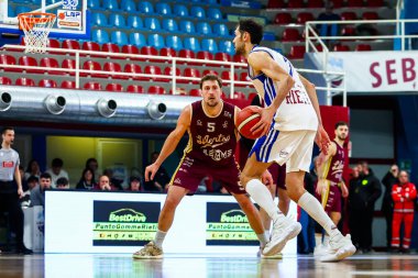 Davide Pascolo (ITA) - Real Sebastiani Rieti Real Sebastiani Rieti - Bi.Emme Servisi Libertas Livorno Stagione 2025-26 Campionato Italiano Pallacanestro - Vahşi Batı Serie A2 Maschile Normal Mevsim, Round 17