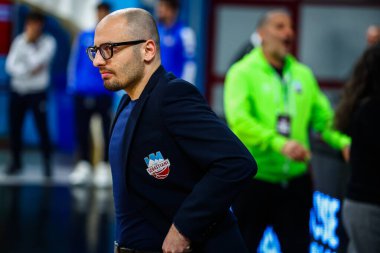 Andrea Ruggieri (ITA) - Yardımcı Koç Rieti Real Sebastiani Rieti, Bi.Emme Servisi Libertas Livorno Stagione 2025-26 Campionato Italiano Pallacanestro - Eski Vahşi Batı Serie A2 Maschile - Normal Mevsim, Round 17