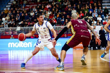 Matteo Parravicini (ITA) - Real Sebastiani Rieti Real Sebastiani Rieti - Bi.Emme Servisi Libertas Livorno Stagione 2025-26 Campionato Italiano Pallacanestro - Vahşi Batı Serie A2 Maschile - Round 17