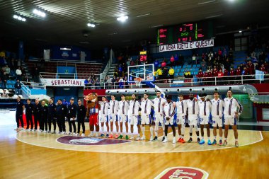 Real Sebastiani Rieti takımı Bi.Emme Servisi Libertas Livorno Stagione 2025-26 Campionato Italiano Pallacanestro - Vahşi Batı Serisi A2 Maschile - Normal Mevsim, Round 17