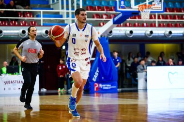 Matteo Parravicini (ITA) - Real Sebastiani Rieti Real Sebastiani Rieti - Bi.Emme Servisi Libertas Livorno Stagione 2025-26 Campionato Italiano Pallacanestro - Vahşi Batı Serie A2 Maschile - Round 17