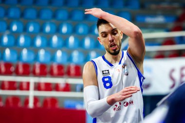 Tommaso Guariglia (ITA) - Real Sebastiani Rieti Real Sebastiani Rieti Bi.Emme Servisi Libertas Livorno Stagione 2025-26 Campionato Italiano Pallacanestro - Vahşi Batı Serie A2 Maschile - Normal Mevsim, Round 17