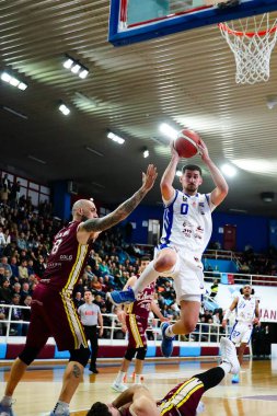 Matteo Parravicini (ITA) - Real Sebastiani Rieti Real Sebastiani Rieti - Bi.Emme Servisi Libertas Livorno Stagione 2025-26 Campionato Italiano Pallacanestro - Vahşi Batı Serie A2 Maschile - Round 17
