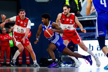 Francis Blake (ABD) - Valtur Brindisi, Real Sebastiani Rieti 'ye karşı Valtur Brindisi Stagione 2025-26 Campionato Italiano Pallacanestro - Vahşi Batı Serisi A2 Maschile - Normal Mevsim, Raund 15 - Fotoğraf Alessio De Marco