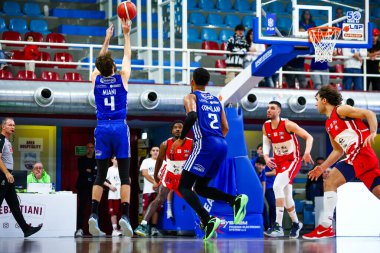 Gabriele Miani (ITA) - Valtur Brindisi Real Sebastiani Rieti - Valtur Brindisi Stagione 2025-26 Campionato Italiano Pallacanestro - Vahşi Batı Serisi A2 Maschile - Normal Mevsim, Raund 15 - Fotoğraf Alessio De Marco