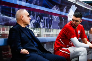 (Franco Ciani (ITA) - Real Sebastiani Rieti (R) Tommaso Guariglia (ITA) - Real Sebastiani Rieti ile Valtur Brindisi Stagione 2025-26 Campionato Italiano Pallacanestro - Normal Vahşi Batı Serie A2 Maschile -