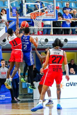 Zach Copeland (ABD) - Valtur Brindisi, Real Sebastiani Rieti 'ye karşı Valtur Brindisi Stagione 2025-26 Campionato Italiano Pallacanestro - Vahşi Batı Serisi A2 Maschile - Normal Mevsim, Raund 15 - Fotoğraf Alessio De Marco
