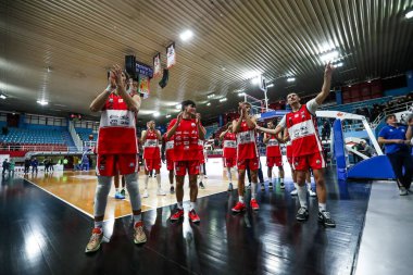 Rieti Takımı, Real Sebastiani Rieti, Valtur Brindisi Stagione 2025-26 Campionato Italiano Pallacanestro - Vahşi Batı Serisi A2 Maschile - Normal Sezon, Raunt 15 - Fotoğraf Alessio De Marco