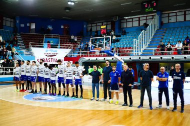 Brindisi Takımı, Real Sebastiani Rieti - Valtur Brindisi Stagione - 2025-26 Campionato Italiano Pallacanestro - Vahşi Batı Serisi A2 Maschile - Normal sezon, Raund 15 - Fotoğraf Alessio De Marco