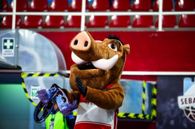 Sebba - Rieti Mascotte Real Sebastiani Rieti - Valtur Brindisi Stagione 2025-26 Campionato Italiano Pallacanestro - Vahşi Batı Serisi A2 Maschile - Normal Mevsim, Raunt 15 - Fotoğraf Alessio De Marco