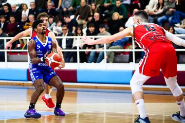Francis Blake (ABD) - Valtur Brindisi, Real Sebastiani Rieti 'ye karşı Valtur Brindisi Stagione 2025-26 Campionato Italiano Pallacanestro - Vahşi Batı Serisi A2 Maschile - Normal Mevsim, Raund 15 - Fotoğraf Alessio De Marco
