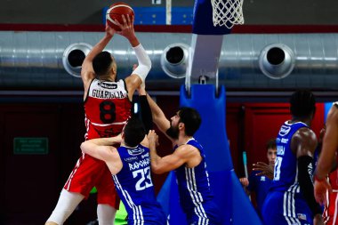 Tommaso Guariglia (ITA) - Real Sebastiani Rieti, Real Sebastiani Rieti 'ye karşı Valtur Brindisi Stagione 2025-26 Campionato Italiano Pallacanestro - Vahşi Batı Serie A2 Maschile - Normal sezon, Raund 15 - Fotoğraf Alessio De Marco