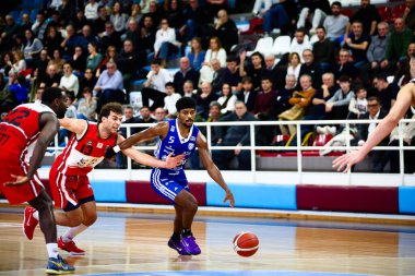 Francis Blake (ABD) - Valtur Brindisi, Real Sebastiani Rieti 'ye karşı Valtur Brindisi Stagione 2025-26 Campionato Italiano Pallacanestro - Vahşi Batı Serisi A2 Maschile - Normal Mevsim, Raund 15 - Fotoğraf Alessio De Marco