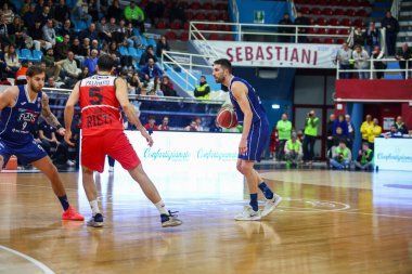 Matteo Fantinelli (ITA) - Real Sebastiani Rieti vs Flats Service Fortitudo Bologna - Stagione 2025-26 Campionato Italiano Pallacanestro - Eski Vahşi Batı Serisi A2 Maschile - Normal Mevsim, Round 19 - Fotoğraf: Aless