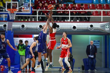 Darius Perry (ABD) - RSR Sebastiani Rieti, Real Sebastiani Rieti vs Flats Service Fortitudo Bologna - Stagione 2025-26 Campionato Italiano Pallacanestro - Vahşi Batı Serie A2 Maschile - Round 19 - Fotoğraf Alessio De Marco