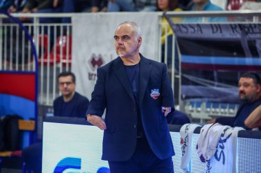 Franco Ciani (ITA) - Real Sebastiani Rieti - Flats Service Fortitudo Bologna - Stagione 2025-26 Campionato Italiano Pallacanestro - Vahşi Batı Serie A2 Maschile - Round 19 - Fotoğraf Alessio De Marc
