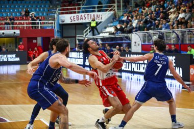 Mattia Palumbo (ITA) - RSR Sebastiani Rieti, Real Sebastiani Rieti vs Flats Service Fortitudo Bologna - Stagione 2025-26 Campionato Italiano Pallacanestro - Vahşi Batı Serie A2 Maschile - Normal Sezon, Round 19 - Fotoğraf Alessio De Marco