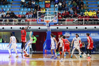 #29 Gora Camara (SEN) - Real Sebastiani Rieti - Dole Basket Rimini - Stagione 2025-26 Campionato Italiano Pallacanestro - Vahşi Batı Serie A2 Maschile - Normal sezon, Round 23 - Fotoğraf Alessio De Marco