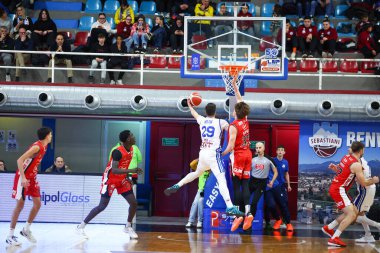#29 Fabio Mian (ITA) - RSR Sebastiani Rieti, Real Sebastiani Rieti, Dole Basket Rimini - Stagione 2025-26 Campionato Italiano Pallacanestro - Vahşi Batı Serie A2 Maschile - Round 23 - Fotoğraf Alessio De Marco