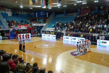 Real Sebastiani Rieti - Dole Basket Rimini - Stagione 2025-26 Campionato Italiano Pallacanestro - Vahşi Batı Serie A2 Maschile - Normal Sezon, Round 23 - Fotoğraf Alessio De Marco