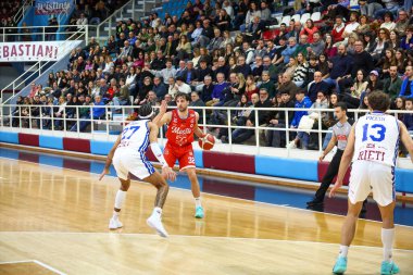 #32 Bonacini Federico (ITA) - Gemini Üstadı Real Sebastiani Rieti - Stagione 2025-26 Campionato Italiano Pallacanestro - Vahşi Batı Serisi A2 Maschile - Normal Mevsim - Alessio De Marco