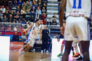 Mattia Palumbo (ITA) RSR Sebastiani Rieti, Real Sebastiani Rieti vs Gemini Mestre - Stagione 2025-26 Campionato Italiano Pallacanestro - Vahşi Batı Serie A2 Maschile - Normal sezon - Alessio De Marco