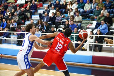 #12 Stewart Jr Wayne (ABD) - Gemini Üstadı Real Sebastiani Rieti vs Gemini Üstat - Stagione 2025-26 Campionato Italiano Pallacanestro - Eski Vahşi Batı Serisi A2 Maschile - Düzenli Mevsim