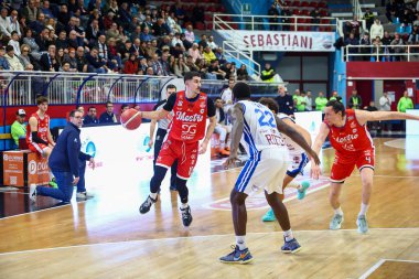 #10 Parravicini Matteo (ITA) - Gemini Üstadı Real Sebastiani Rieti vs Gemini Üstat - Stagione 2025-26 Campionato Italiano Pallacanestro - Vahşi Batı Serie A2 Maschile Düzenli Mevsim - Fotoğraf Alessio De Marco