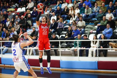 #45 Aromando Simone (ITA) - Gerçek Sebastiani Rieti 'nin Gemini Üstadı - Stagione 2025-26 Campionato Italiano Pallacanestro - Vahşi Batı Serisi A2 Maschile - Normal Mevsim - Alessio De Marco