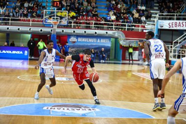 #10 Parravicini Matteo (ITA) - Gemini Üstadı Real Sebastiani Rieti vs Gemini Üstat - Stagione 2025-26 Campionato Italiano Pallacanestro - Vahşi Batı Serie A2 Maschile Düzenli Mevsim - Fotoğraf Alessio De Marco