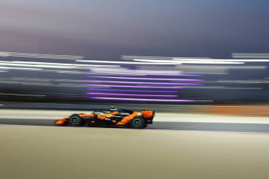 (1) Lando Norris (GBR) - McLaren Mastercard F1 Team - McLaren MCL40 - Mercedes during the first official pre-season testing session of the 2026 FIA Formula One World Championship at Bahrain International Circuit in Sakhir, Bahrain. The three-day test
