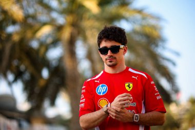 (16) Charles Leclerc (MON) - Scuderia Ferrari HP - Ferrari SF-26 - Ferrari, Bahreyn, Bahreyn 'de düzenlenen 2026 FIA Formula 1 Dünya Şampiyonası' nın ilk sezon öncesi resmi test oturumunun 3. gününde Ferrari. Üç gün.