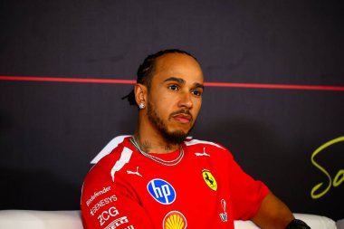 (44) Lewis Hamilton (GBR) - Scuderia Ferrari HP - Ferrari SF-26 - Ferrari during the day4 (Feb18) of first official pre-season testing session of the 2026 FIA Formula One World Championship at Bahrain International Circuit in Sakhir, Bahrain. The thr