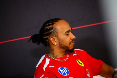 (44) Lewis Hamilton (GBR) - Scuderia Ferrari HP - Ferrari SF-26 - Ferrari during the day4 (Feb18) of first official pre-season testing session of the 2026 FIA Formula One World Championship at Bahrain International Circuit in Sakhir, Bahrain. The thr