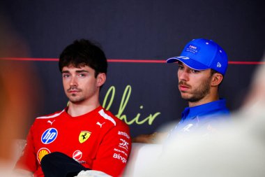 (16) Charles Leclerc (MON) - Scuderia Ferrari HP - Ferrari SF-26 - Ferrari and  (10) Pierre Gasly (FRA) - BWT Alpine F1 Team - Alpine A526 - Mercedes during the day5 (Feb 19th) of first official pre-season testing session of the 2026 FIA Formula One