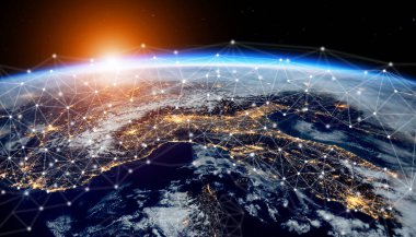 Global connection The best in the world of wireless connections Best Global Business Internet Ideas from Artificial Intelligence Concept Set. Elements of this image furnished by NASA.	