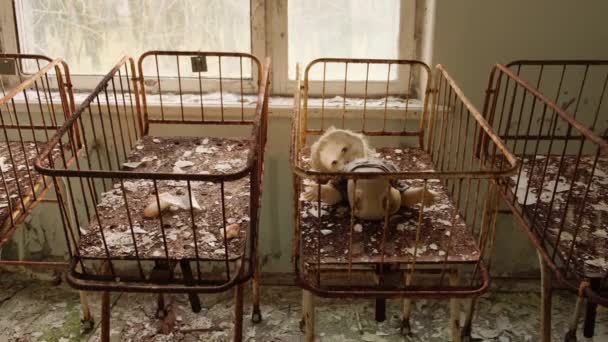 Reparto Neonatale Nell Ospedale Abbandonato Pripyat Disastro Nucleare Chernobyl Chernobyl — Video Stock