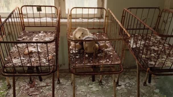 Reparto Neonatale Nell Ospedale Abbandonato Pripyat Disastro Nucleare Chernobyl Chernobyl — Video Stock