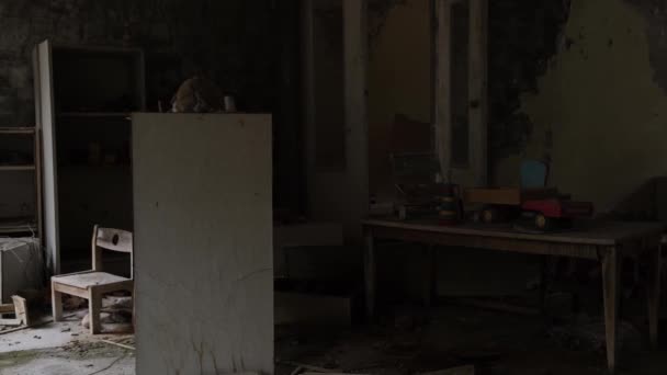 Image Comme Dans Film Horreur Tiré Sur École Abandonnée Terrible — Video