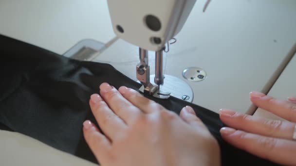Sewing Machine Needle Motion Close Sewing Machine Needle Rapidly Moves — Stock Video