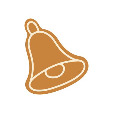 Tatlı çizgi film Noel zencefilli kurabiye adam. İzole edilmiş beyaz arka plan. Vektör illüstrasyonu.