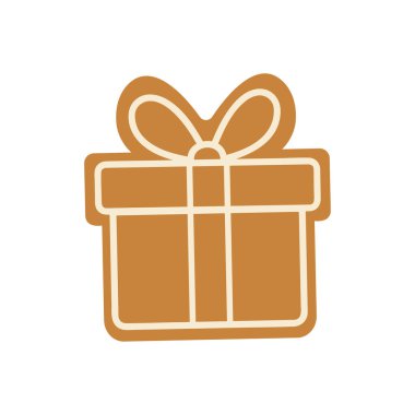 Tatlı çizgi film Noel zencefilli kurabiye adam. İzole edilmiş beyaz arka plan. Vektör illüstrasyonu.